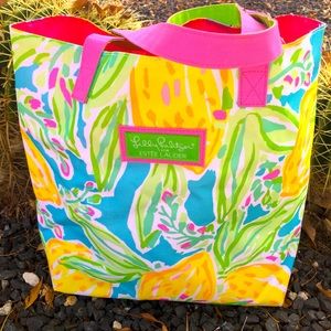 Lilly Pulitzer For Estée Lauder Lemon Tote Bag